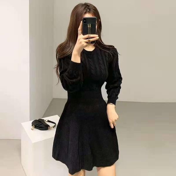 casual dresses 2021 french medium length knitting dress, autumn and winter leisure retro temperament goddess long sleeve sweater dress, Black;gray
casual dresses 2021 french medium length knitting dress, autumn and winter leisure retro temperament goddess long sleeve sweater dress, Black;gray