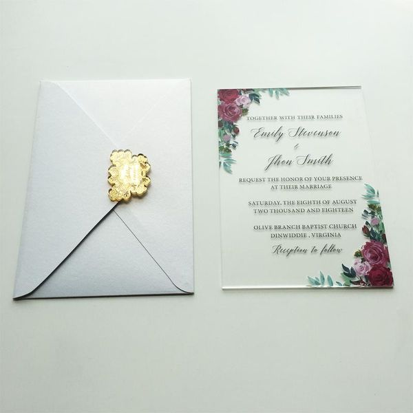 greeting cards 20 sets per lot burgundy floral watercolor style 5x7inch frosted acrylic wedding invitation card
greeting cards 20 sets per lot burgundy floral watercolor style 5x7inch frosted acrylic wedding invitation card