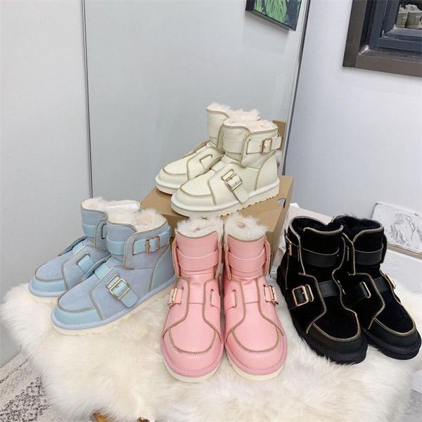 boots women genuine leather fur winter zipper derication candy colors flats shoes buckle chunky shoe zapatos de mujer brand, Black
boots women genuine leather fur winter zipper derication candy colors flats shoes buckle chunky shoe zapatos de mujer brand, Black