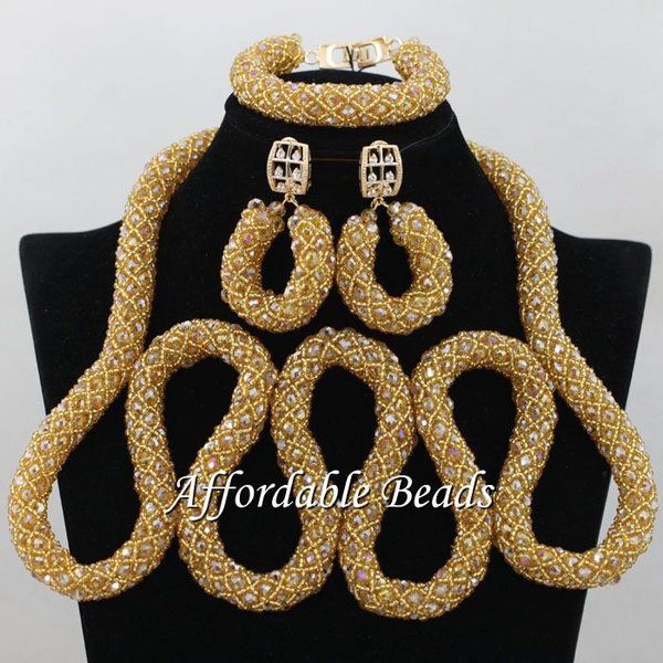 earrings & necklace champagne african sets glamorous nigerian beaded jewelry unique style wholesale ncd115, Silver
earrings & necklace champagne african sets glamorous nigerian beaded jewelry unique style wholesale ncd115, Silver
