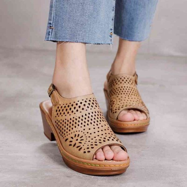 birkuir original women hollow out fish mouth shoes 6cm high heel sandals genuine leather handmade buckle strap ladies, Black
birkuir original women hollow out fish mouth shoes 6cm high heel sandals genuine leather handmade buckle strap ladies, Black