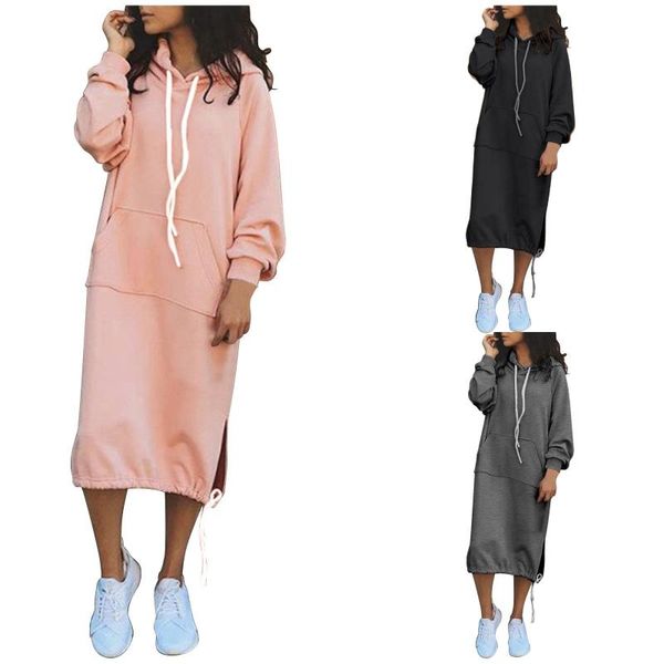casual dresses women hoodie dress 2021 winter stylish long sleeve fleece warm sweatshirt solid drawstring hem hooded vestidos, Black;gray
casual dresses women hoodie dress 2021 winter stylish long sleeve fleece warm sweatshirt solid drawstring hem hooded vestidos, Black;gray