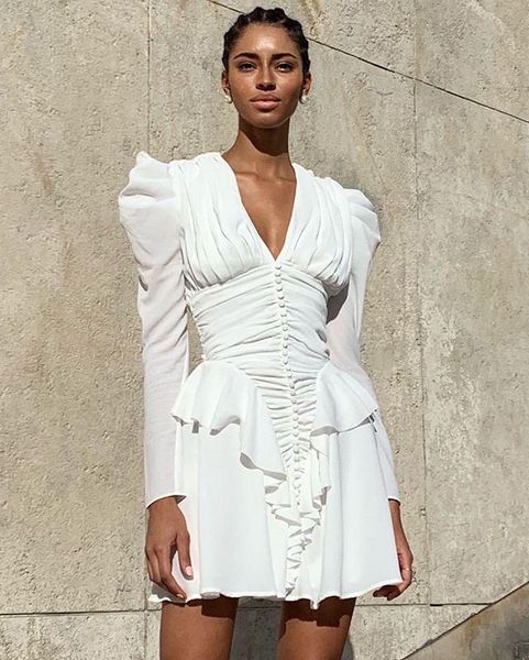 casual dresses 2021 white mini dress women office lady pleated long sleeve shirt autumn winter high waist slim elegant short, Black;gray
casual dresses 2021 white mini dress women office lady pleated long sleeve shirt autumn winter high waist slim elegant short, Black;gray