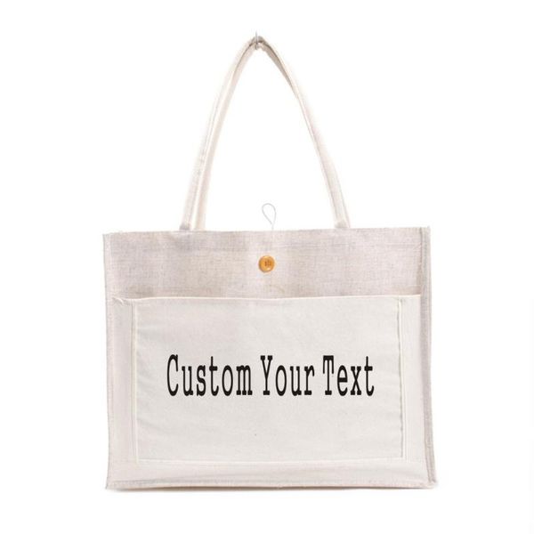 gift wrap custom your text jute tote bag bridal bridesmaid personalized name printed eco-friendly shopping
gift wrap custom your text jute tote bag bridal bridesmaid personalized name printed eco-friendly shopping