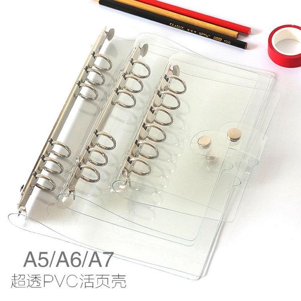 business card files a5/6/7 pvc spiral cover notebook accessory sheet shell office school stationery transparent concise 6 holes binder plann 
business card files a5/6/7 pvc spiral cover notebook accessory sheet shell office school stationery transparent concise 6 holes binder plann