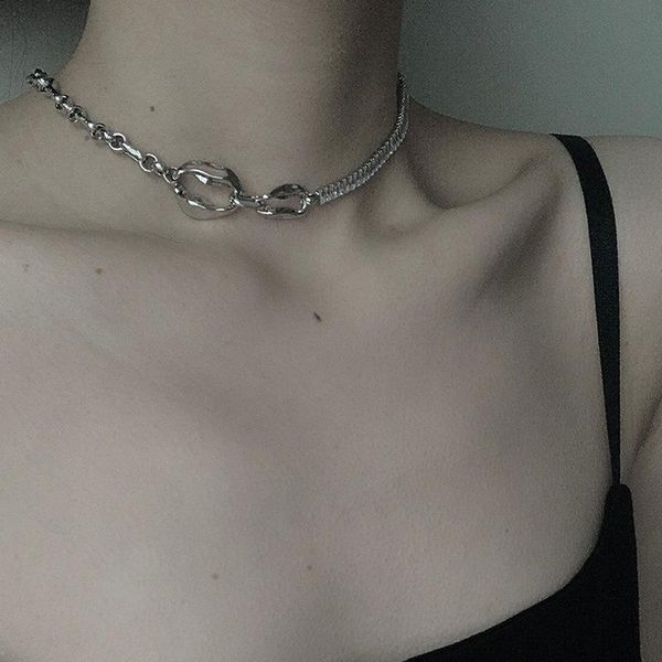 chokers minar cool punk asymmetric geometric cubic zircon choker necklace for women hollow out metal chain hip hop rock jewelry, Golden;silver
chokers minar cool punk asymmetric geometric cubic zircon choker necklace for women hollow out metal chain hip hop rock jewelry, Golden;silver