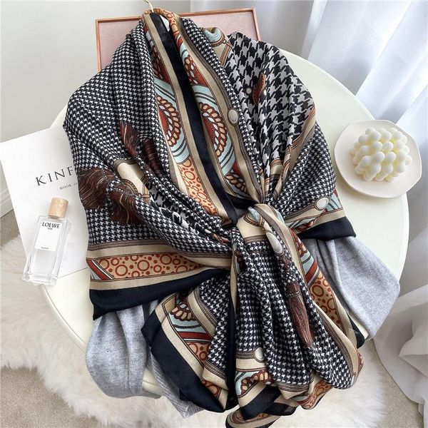 scarves 2021 fashion viscose cotton shawl scarf women houndstooth autumn winter wrap pashmina muslim hijab, Blue;gray
scarves 2021 fashion viscose cotton shawl scarf women houndstooth autumn winter wrap pashmina muslim hijab, Blue;gray