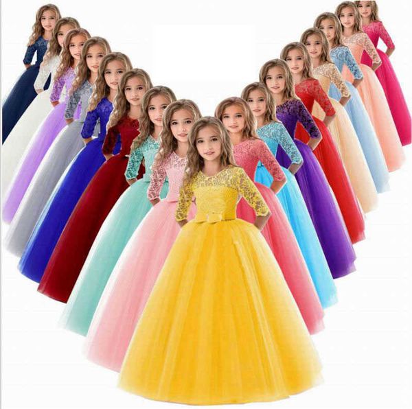 lace flower girl dress ankle length princess long es for party wedding prom baby clothes 3-14y e8547 210610, Red;yellow
lace flower girl dress ankle length princess long es for party wedding prom baby clothes 3-14y e8547 210610, Red;yellow