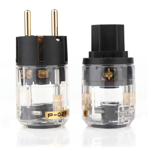 smart power plugs 5pairs p029e+c029 eu plug iec female connector hifi diy cable