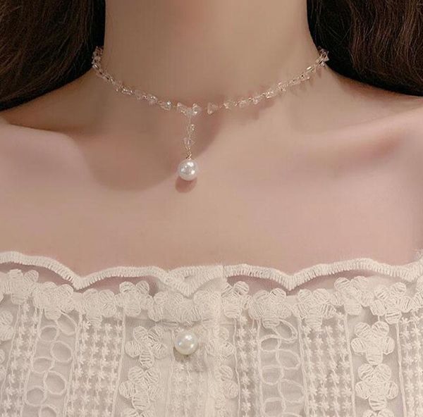 chains necklace for women crystal beaded niche small fresh short clavicle chain elegant temperament pearl pendant female, Silver
chains necklace for women crystal beaded niche small fresh short clavicle chain elegant temperament pearl pendant female, Silver
