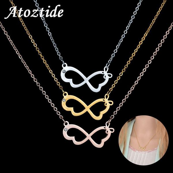pendant necklaces atoztide fashion infinity necklace for women stainless steel endless forever love number 8 chain friendship gift, Silver
pendant necklaces atoztide fashion infinity necklace for women stainless steel endless forever love number 8 chain friendship gift, Silver