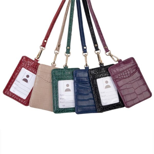 card holders crocodile pattern name holder with shoulder strap snake ostrich business id package student, Brown;gray
card holders crocodile pattern name holder with shoulder strap snake ostrich business id package student, Brown;gray