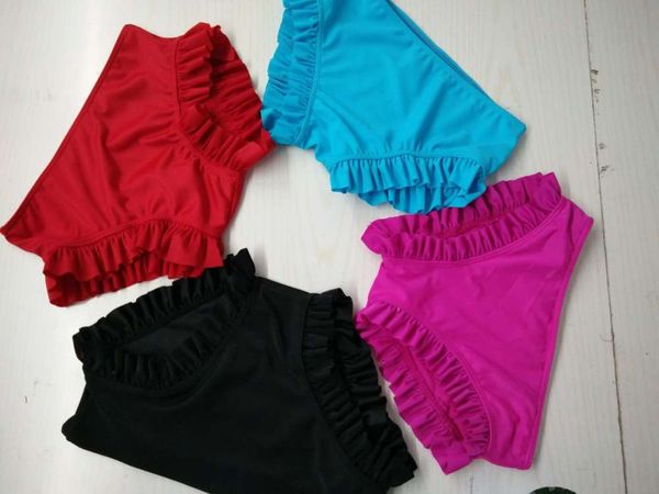 split cover belly show thin thigh middle waist bikini ear lace women's swimming pants triangl swimwear, White;black
split cover belly show thin thigh middle waist bikini ear lace women's swimming pants triangl swimwear, White;black