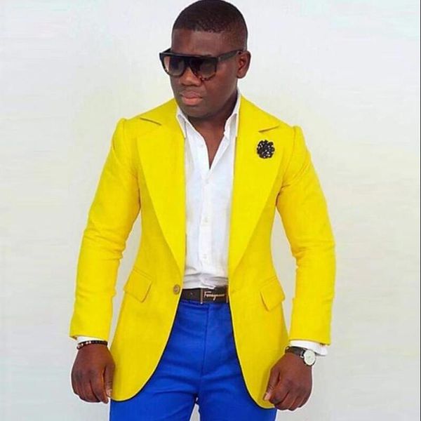 yellow prom men suits 2 piece slim fit wedding tuxedo for groomsmen with royal blue pants male african fashion clothes jacket men's & b, White;black
yellow prom men suits 2 piece slim fit wedding tuxedo for groomsmen with royal blue pants male african fashion clothes jacket men's & b, White;black