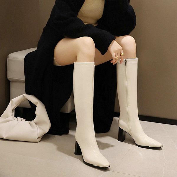 boots fashion pointed toe knee high women heels black apricot zipper autumn winter women's shoes big size
boots fashion pointed toe knee high women heels black apricot zipper autumn winter women's shoes big size