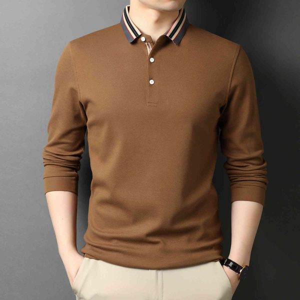 2021 spring autumn pure cotton long sleeve t-shirt middle-aged and young wear men's casual loose lapel t-shirt, Black
2021 spring autumn pure cotton long sleeve t-shirt middle-aged and young wear men's casual loose lapel t-shirt, Black