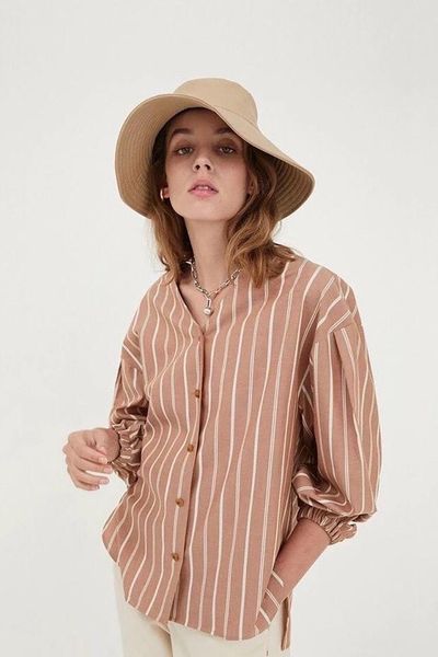 women's blouses & shirts women shirt 2021 autumn style nordic khaki striped v-neck cotton long-sleeved, White
women's blouses & shirts women shirt 2021 autumn style nordic khaki striped v-neck cotton long-sleeved, White