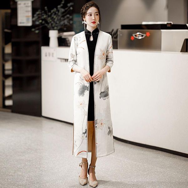 ethnic clothing long cheongsam jacket 2021 style chinese style, improved retro everyday daily elegant coat, Red
ethnic clothing long cheongsam jacket 2021 style chinese style, improved retro everyday daily elegant coat, Red