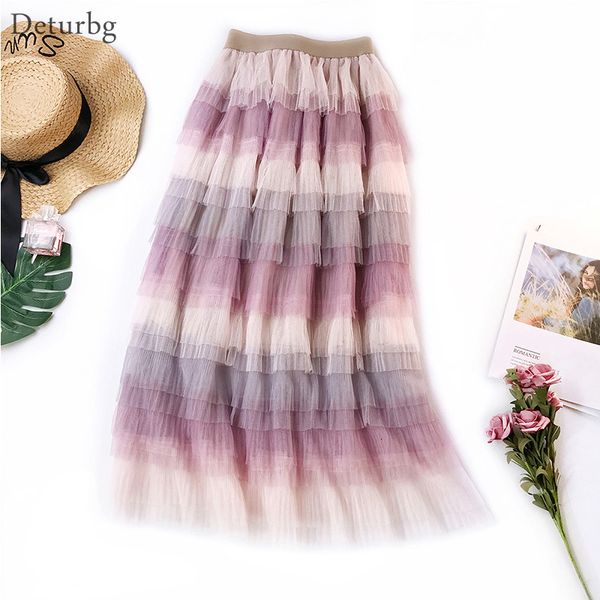 casual dresses women's elegant raiow layered long skirt korean female high waist gradient party pink mesh skirts faldas 2021 sprin, Black;gray
casual dresses women's elegant raiow layered long skirt korean female high waist gradient party pink mesh skirts faldas 2021 sprin, Black;gray