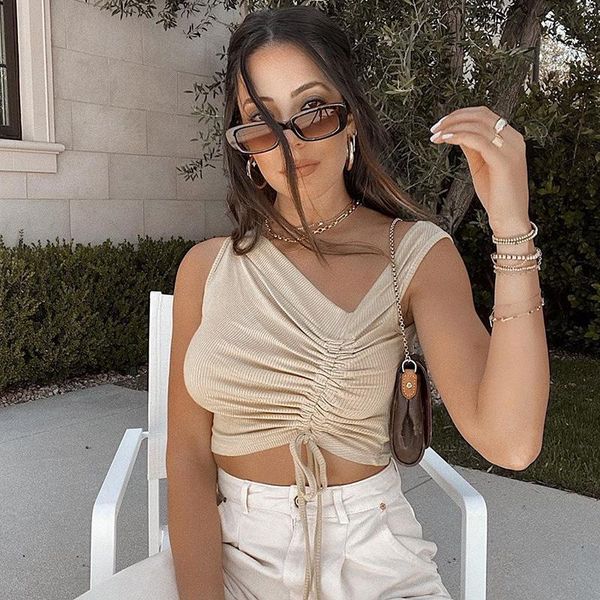 women's tanks & camis summer chic women tank solid fashion drawstring asymmetric exposed navel 2021 sleeveless casual crop streetwe, White
women's tanks & camis summer chic women tank solid fashion drawstring asymmetric exposed navel 2021 sleeveless casual crop streetwe, White
