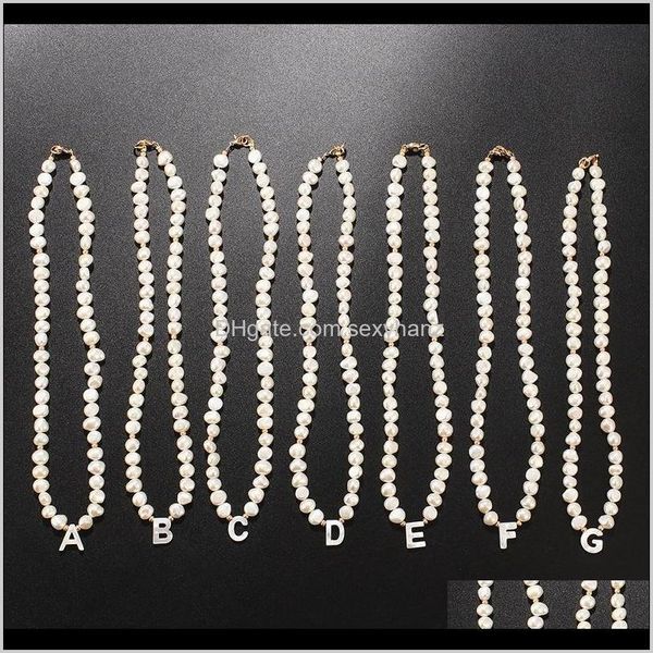 chokers & pendants drop delivery 2021 beaded imitation pearl chain choker 26 initial letter pendant alphabet charm necklaces women fashion n, Golden;silver 
chokers & pendants drop delivery 2021 beaded imitation pearl chain choker 26 initial letter pendant alphabet charm necklaces women fashion n, Golden;silver