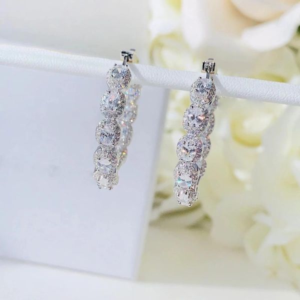 hoop & huggie hip hop 35mm geometry oval cz paved heavy large round earrings with gold silver plated women fashion earring jewelry, Golden;silver
hoop & huggie hip hop 35mm geometry oval cz paved heavy large round earrings with gold silver plated women fashion earring jewelry, Golden;silver