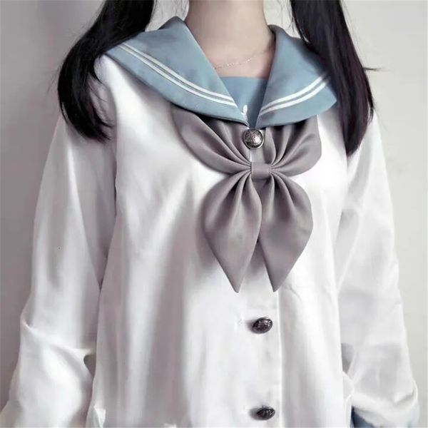two piece dress japanese neck, preppy jk style, kawaii sailor neck uniform, blue t-shirts, short skirt plied, spring, soft women's clot, White
two piece dress japanese neck, preppy jk style, kawaii sailor neck uniform, blue t-shirts, short skirt plied, spring, soft women's clot, White