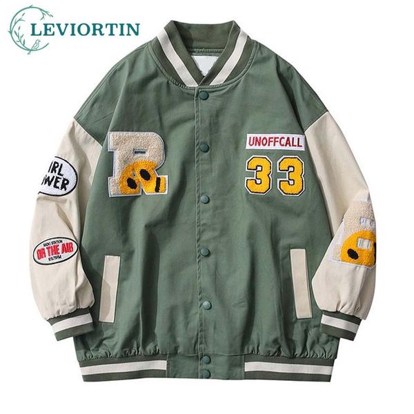 men's jackets baseball varsity jacket men letter patch college japanese patchwork oversized leather couple hip hop streetwear coats, Black;brown
men's jackets baseball varsity jacket men letter patch college japanese patchwork oversized leather couple hip hop streetwear coats, Black;brown