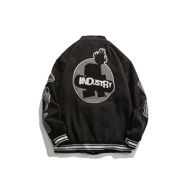 japanese retro flocking embroidery baseball uniform men's tide brand cec street loose casual all-match jacket tooling vests, Black;white
japanese retro flocking embroidery baseball uniform men's tide brand cec street loose casual all-match jacket tooling vests, Black;white