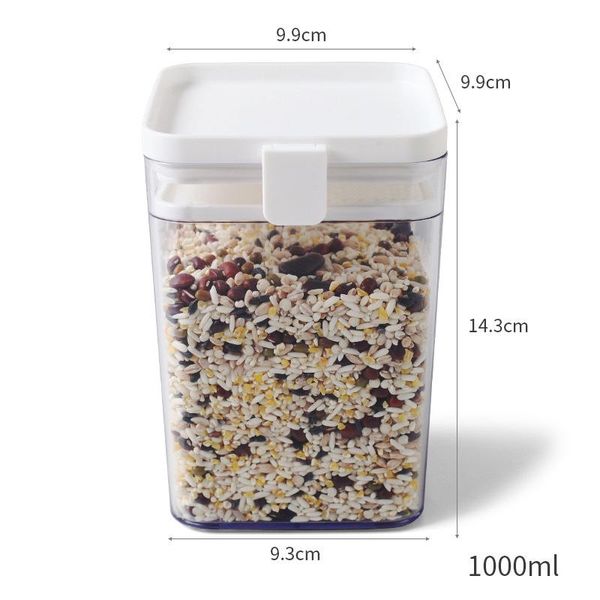 ly 1pcs plastic container sealing storage canister with lid cereal containers flour tank for kitchen 500/1000/1600ml bottles & jars
ly 1pcs plastic container sealing storage canister with lid cereal containers flour tank for kitchen 500/1000/1600ml bottles & jars