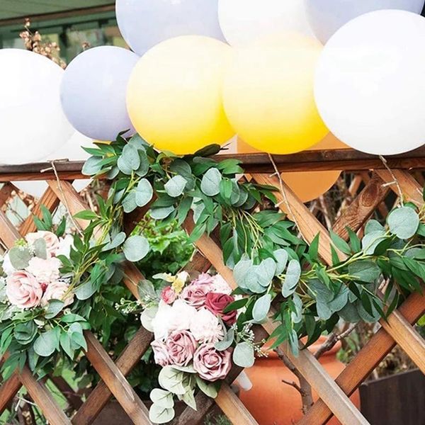 decorative flowers & wreaths 5pcs artificial green eucalyptus willow leaves garland vine wedding greenery table wall decoration
decorative flowers & wreaths 5pcs artificial green eucalyptus willow leaves garland vine wedding greenery table wall decoration