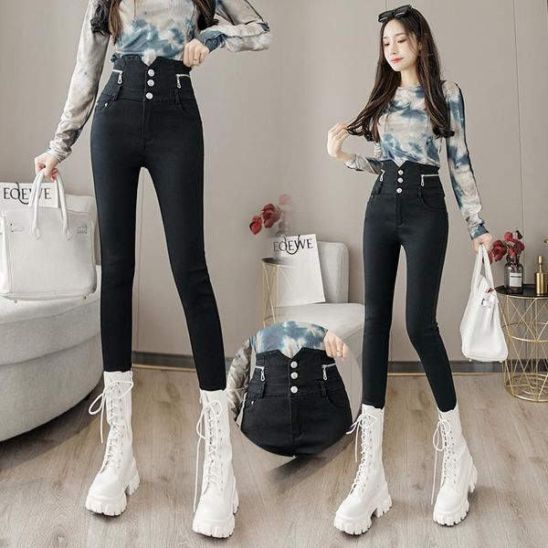 women's pants & capris black skinny jeans all women fall 2021 tall waist stretch feet show thin pencil, Black;white
women's pants & capris black skinny jeans all women fall 2021 tall waist stretch feet show thin pencil, Black;white