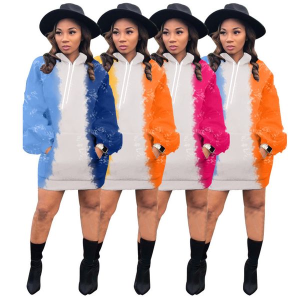 women dress hooded dresses sweater designer tie dye casual ladies fashion positioning printed skirt, Black;gray
women dress hooded dresses sweater designer tie dye casual ladies fashion positioning printed skirt, Black;gray