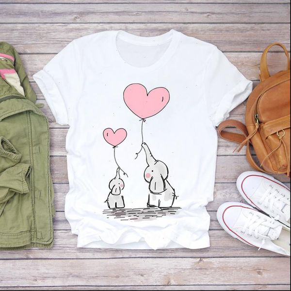 women t shirt summer short sleeve print cute elephant lady shirts ladies womens graphic female tee, White
women t shirt summer short sleeve print cute elephant lady shirts ladies womens graphic female tee, White