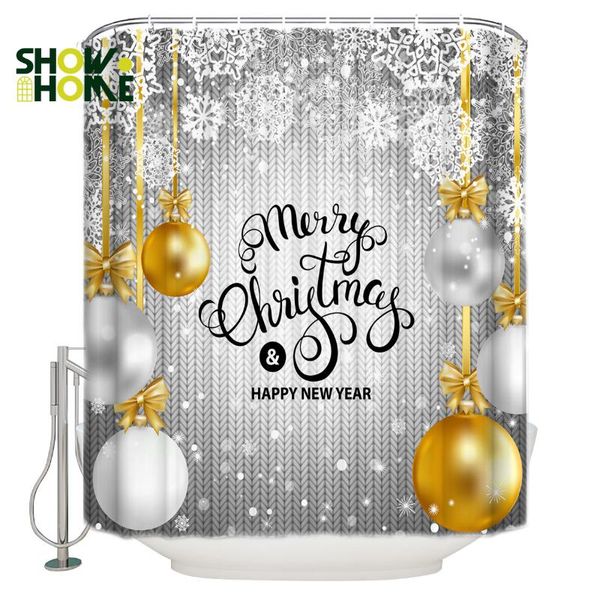 shower curtains showhome curtain merry christmas golden ball snow bathroom home decoration
shower curtains showhome curtain merry christmas golden ball snow bathroom home decoration