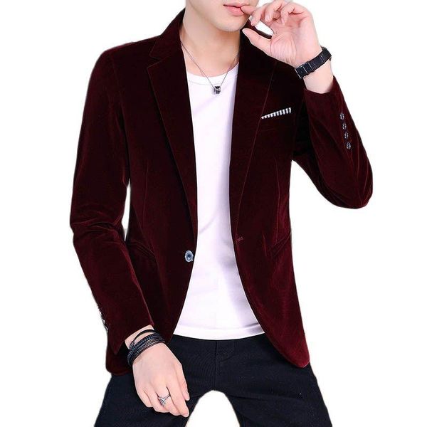 men's suits & blazers 2021 fashion regular slim fit gold velveteen male smart casual business wine red wedding suit jackets, White;black
men's suits & blazers 2021 fashion regular slim fit gold velveteen male smart casual business wine red wedding suit jackets, White;black