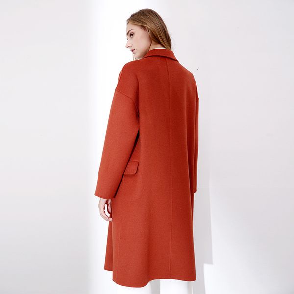 double-faced cashmere trench women's red long windbreaker autumn and winter loose notched woolen overcoat 5n19807, Black
double-faced cashmere trench women's red long windbreaker autumn and winter loose notched woolen overcoat 5n19807, Black