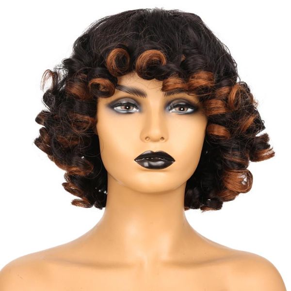 synthetic wigs manwei short afro kinky curly gradient glueless wig with bangs heat resistan natural hair for black person women
synthetic wigs manwei short afro kinky curly gradient glueless wig with bangs heat resistan natural hair for black person women