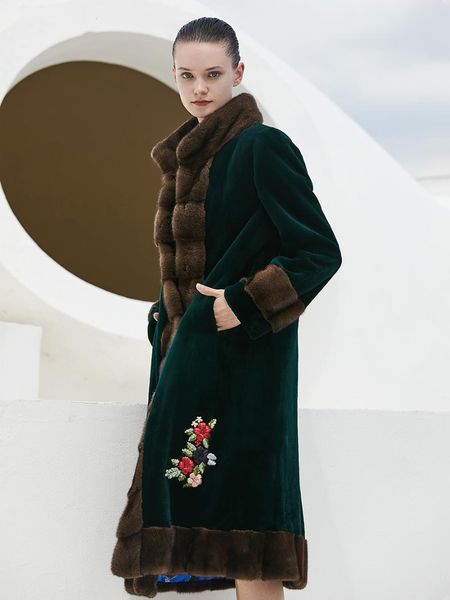 women's fur & faux high street female jacket natural mink coat autumn winter coats and jackets women 2021 embroidery ropa zjt560, Black
women's fur & faux high street female jacket natural mink coat autumn winter coats and jackets women 2021 embroidery ropa zjt560, Black