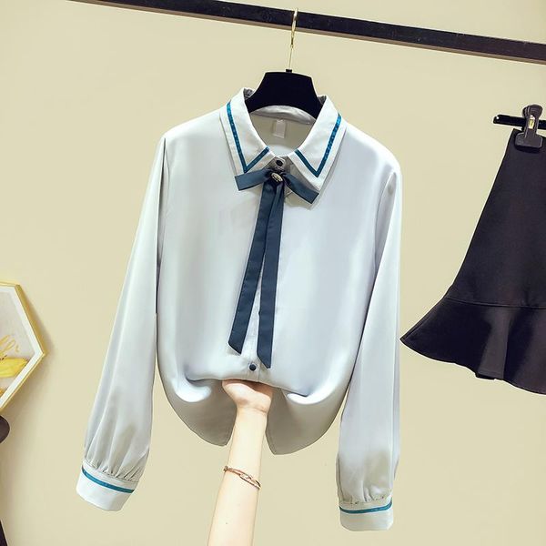women's shirts 2021 autumn woman turn down collar bow brooch long sleeves shirt ladies blouses a3823 &, White
women's shirts 2021 autumn woman turn down collar bow brooch long sleeves shirt ladies blouses a3823 &, White