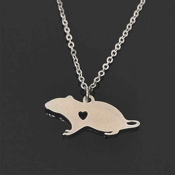 pendant necklaces animal necklace fashion jewelry for women gift accessories stainless steel cute mouse rat, Silver
pendant necklaces animal necklace fashion jewelry for women gift accessories stainless steel cute mouse rat, Silver