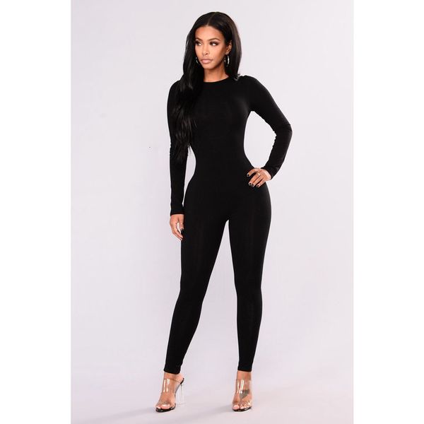 women's jumpsuits & rompers summer fashion round collar long sleeve black sports tight pants ooo9, Black;white
women's jumpsuits & rompers summer fashion round collar long sleeve black sports tight pants ooo9, Black;white