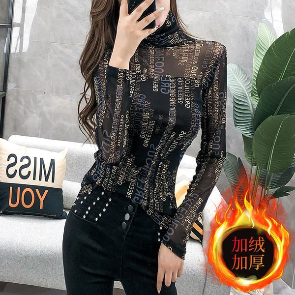 women's sweaters in addition to velvet women's t-shirt long sleeves fall/winter turtleneck high mesh base female jacket warm 6uht, White;black
women's sweaters in addition to velvet women's t-shirt long sleeves fall/winter turtleneck high mesh base female jacket warm 6uht, White;black