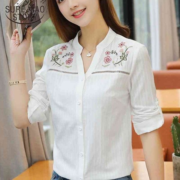 fashion floral embroidery women's blouse long sleeve blusas white office lady shirt women clothing d839 30 210415
fashion floral embroidery women's blouse long sleeve blusas white office lady shirt women clothing d839 30 210415
