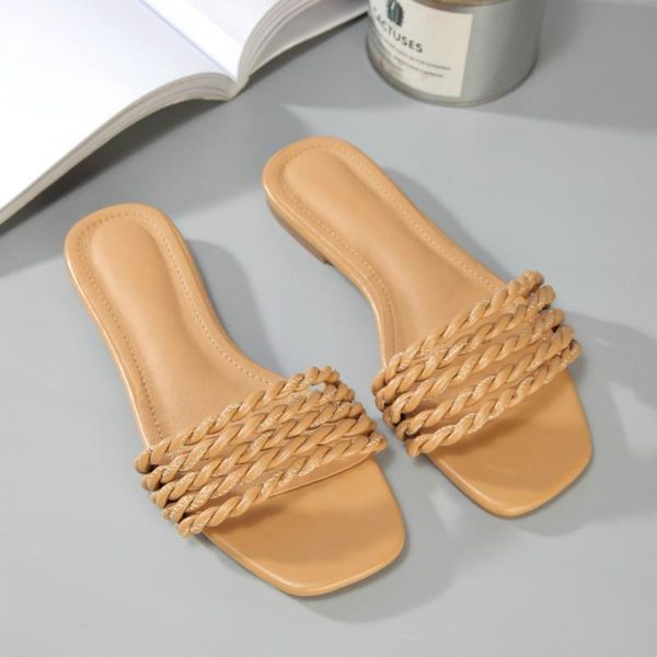 fashion weave women slippers open toe flat with casual shoes woman slides summer breathable outdoor flip flops, Black
fashion weave women slippers open toe flat with casual shoes woman slides summer breathable outdoor flip flops, Black