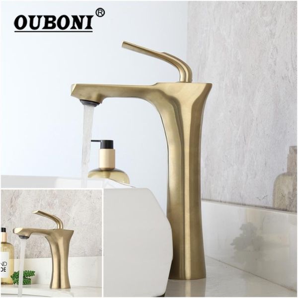 brushed gold bathroom basin sink faucet solid brass deck mounted unique handle counter water mixer tap faucets
brushed gold bathroom basin sink faucet solid brass deck mounted unique handle counter water mixer tap faucets