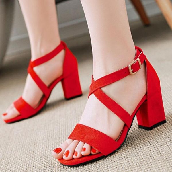 fanyuan size 32-43 women sandals flock 7cm high square block heel peep toe summer cross buckle strap party office lady sandal, Black
fanyuan size 32-43 women sandals flock 7cm high square block heel peep toe summer cross buckle strap party office lady sandal, Black