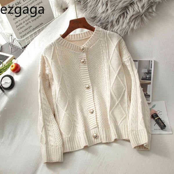 ezgaga cardigan women loose korean style fashion female sweaters autumn solid o-neck single breasted long sleeve girl 210430, White
ezgaga cardigan women loose korean style fashion female sweaters autumn solid o-neck single breasted long sleeve girl 210430, White