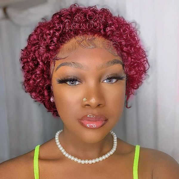 lace wigs burgundy pixie cut bob wig curly 13x1 front human hair with baby 180 density 99j short for black women, Black;brown
lace wigs burgundy pixie cut bob wig curly 13x1 front human hair with baby 180 density 99j short for black women, Black;brown
