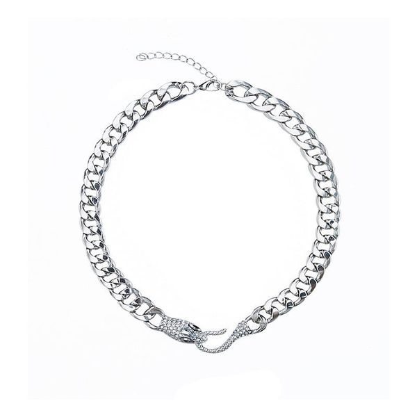 chokers punk snake head metal thick chain collar necklace ins trendy personality accessories, Golden;silver
chokers punk snake head metal thick chain collar necklace ins trendy personality accessories, Golden;silver